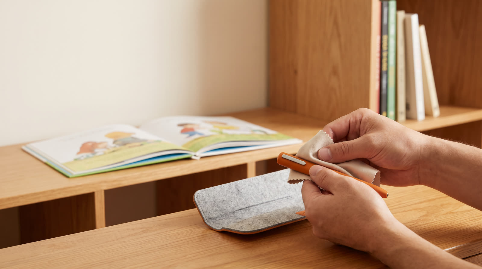 How do I clean a reading pen during long-term storage?