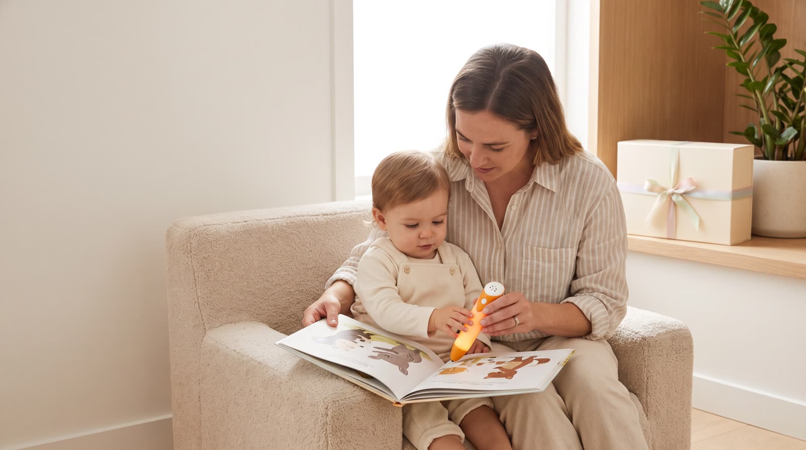 Is a reading pen and talking picture book set a good baby shower gift for a 2-year-old?