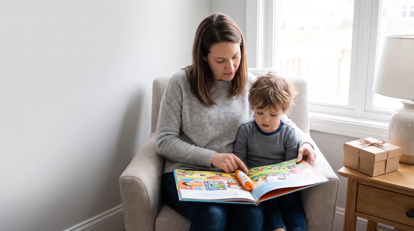 Is a reading pen and talking picture book set a good baby shower gift for a 4-year-old?