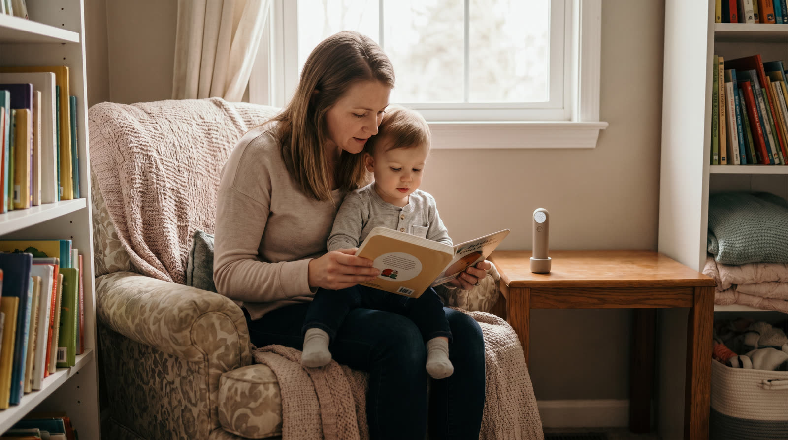 Is A talking picture book with rounded corners Safe for a child with sensitive hearing?