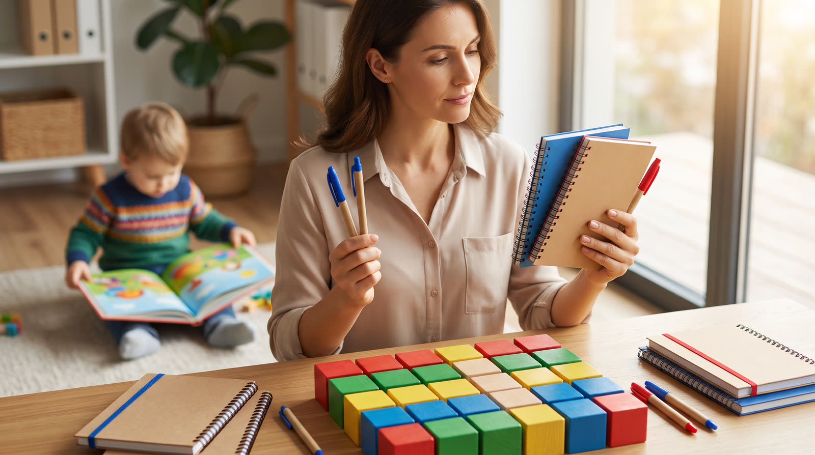 Child using an unbranded reading pen and illustrated learning materials for a talking pen replacement pen buyer guide